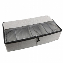 Grid Shoe Box Thick Fabric Transparent Shoe Box Dust-proof Shoe Cabinet Wardrobe Closet Home Storage Tool Foldable
