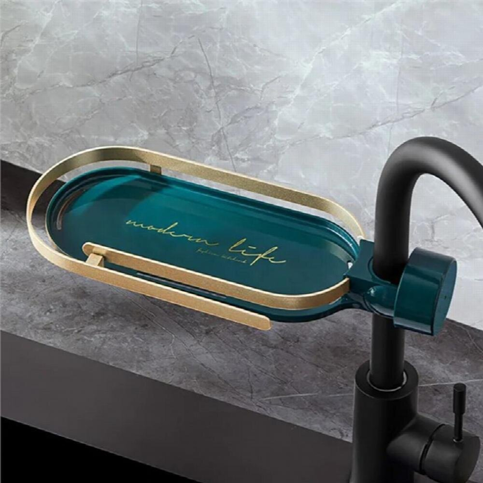 Kitchen Sink Drain Rack Sponge Holder Faucet Rack With Rag Holder Carbon Steel Shampoo Soap Drainer Shelf Bathroom Accessories 885667392107