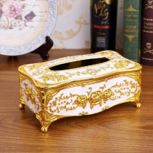 Vintage Tissue Box Paper Towel Storage Boxes Silver Paper Box Hotel Paper Towel Case Home Bar Car Supplies