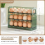 Egg Holder 3-Layer Flip Egg Refrigerator Organizer Reusable Egg Storage Container Large Storage 30 Egg Holder Egg Storage Box 6