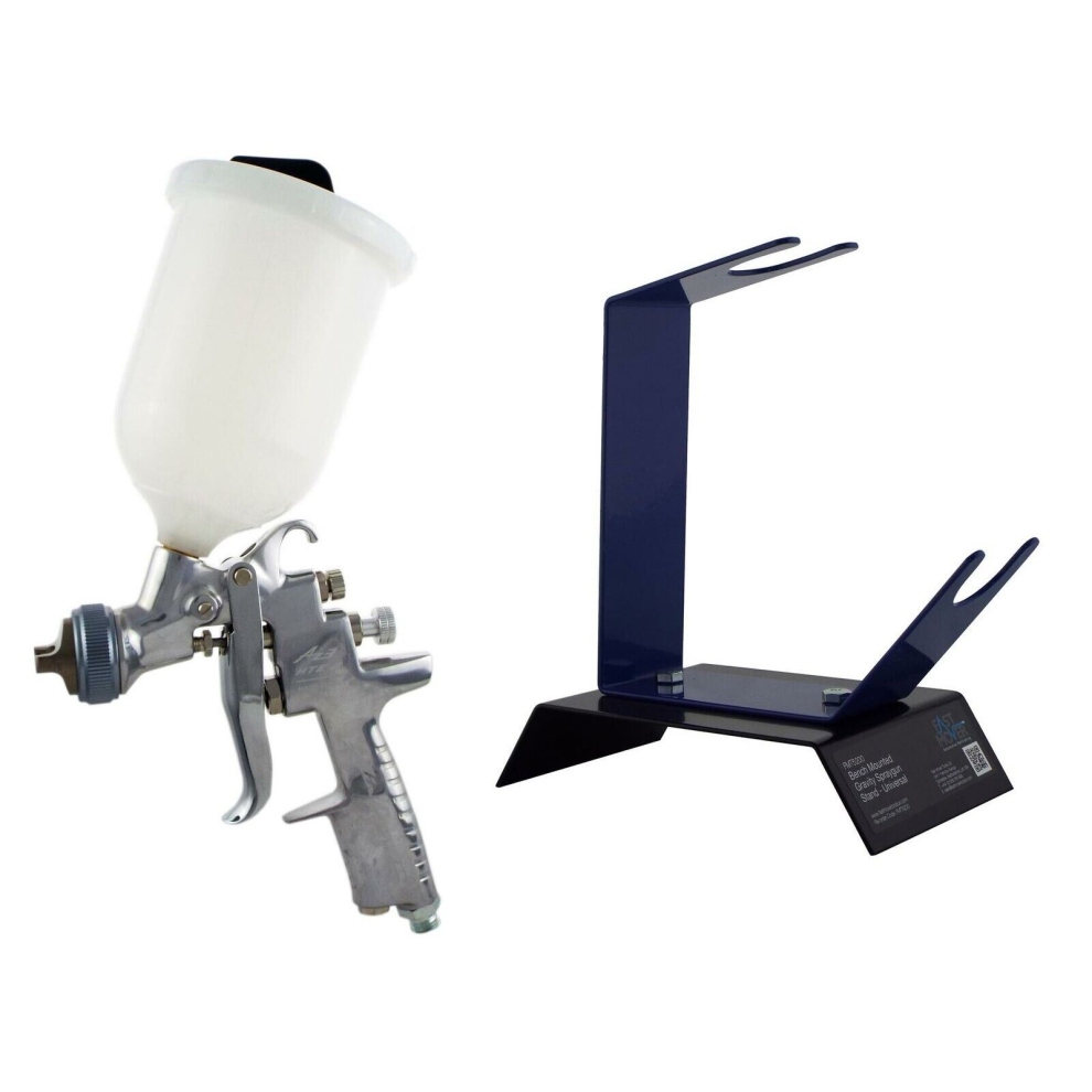 Anest Iwata Az3 Hte2 1.5Mm Gravity Spray Gun + Akulon Cup & Bench Gun Stand 3873285426493