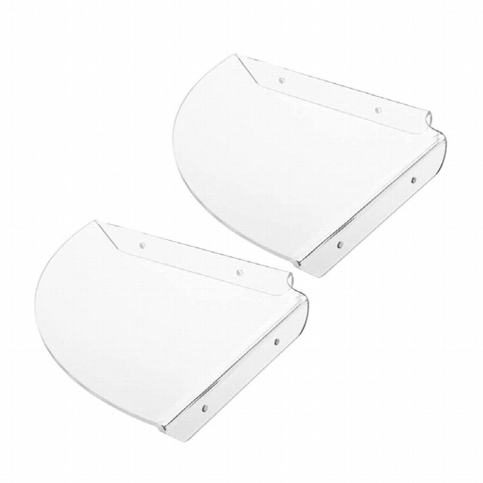 2Pcs Acrylic Corner Shelf Floating Wall Storage Shelf Display Speaker Organizer Bedroom Kitchen Storage Holder 885667394309