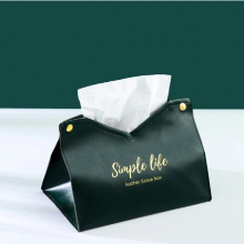 Nordic Tissue Bag Living Room PU Leather Paper Storage Box Bedroom Napkins Holder Tissue Box Holder for Car Home Decor