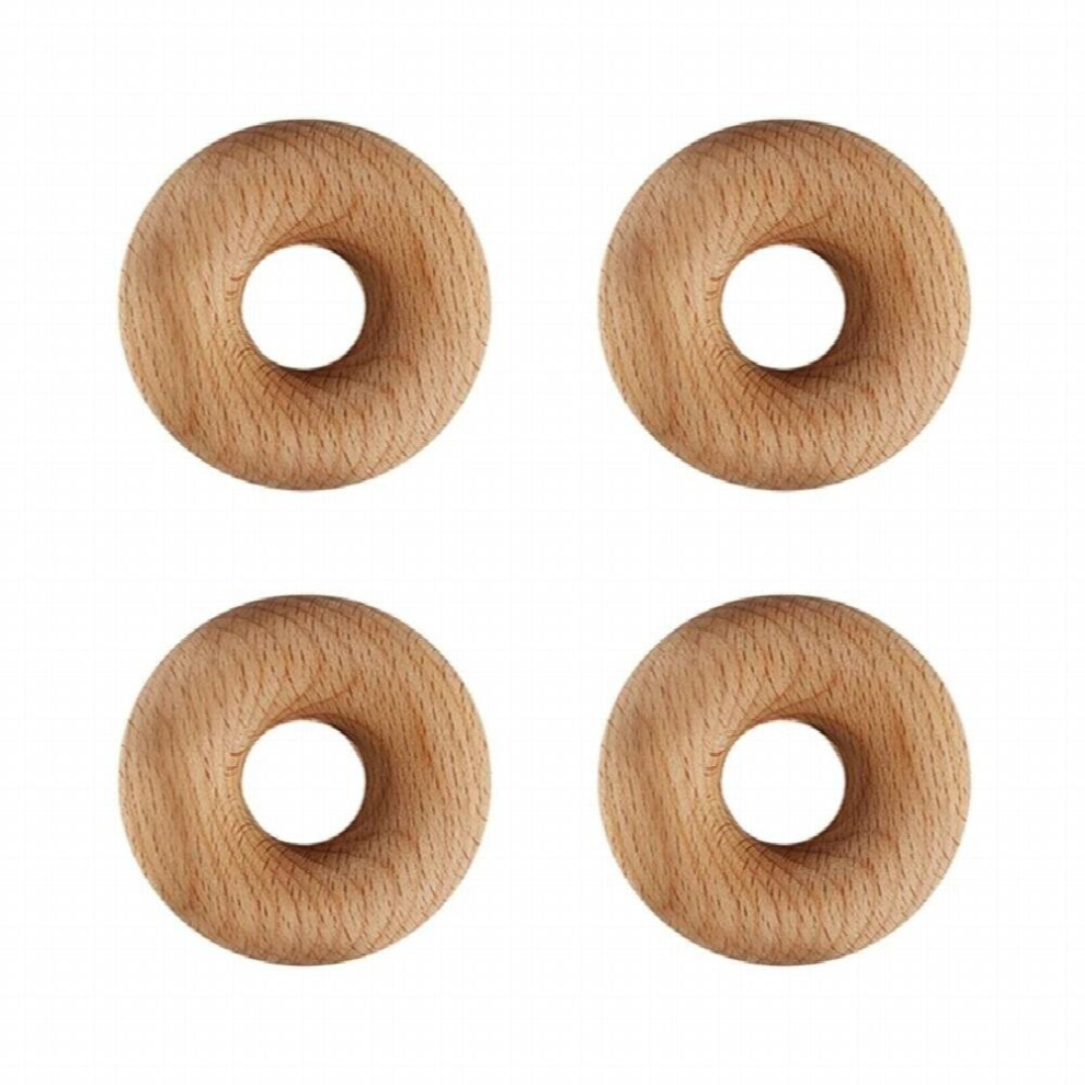 4Pcs Bag Clips Wooden Food Bag Sealing Clip Donut Shape Snack Coffee Bags Sealer Food Clip Home Kitchen Storage Accessories