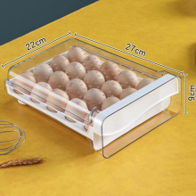 Household Egg Storage Box Drawer-Type Refrigerator Storage Box Plastic Refrigerator Anti-Drop EggBox Rack Double Layer Egg Tray