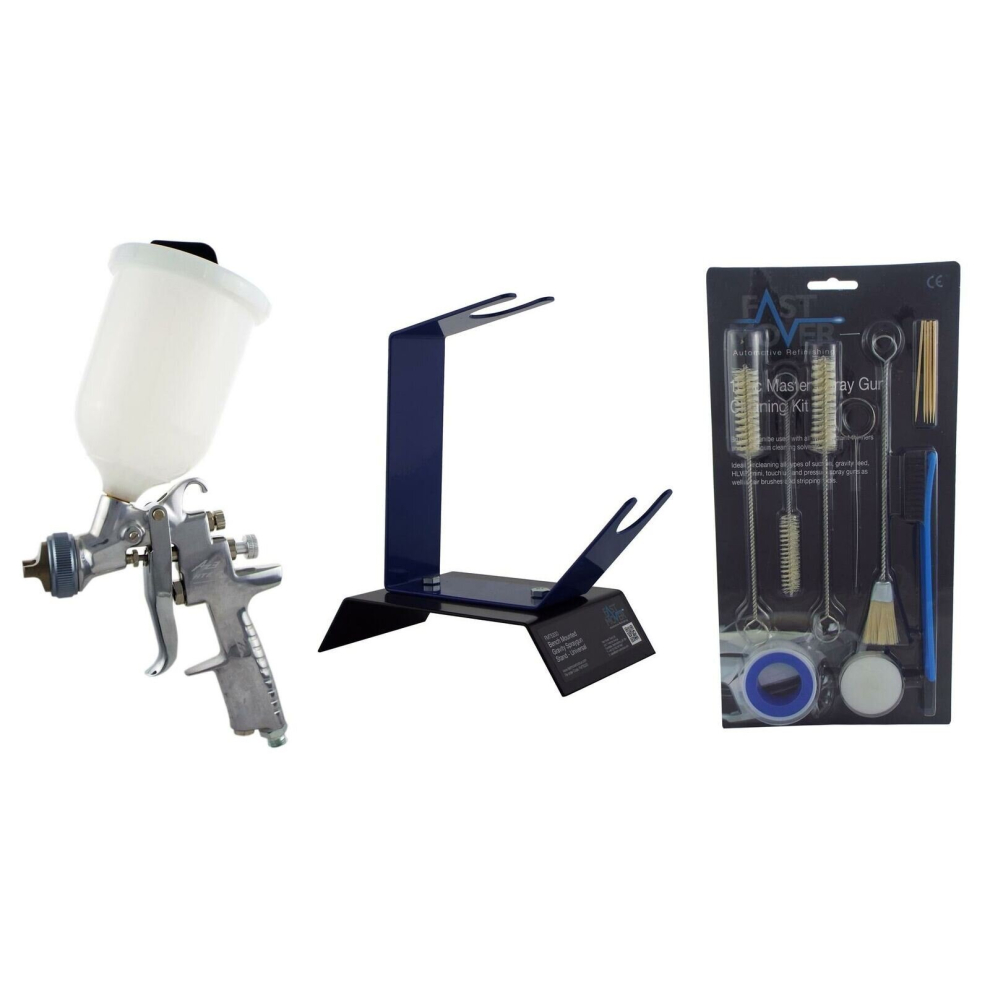 Anest Iwata Az3 Hte2 1.5Mm Gravity Spray Gun + Cleaning Kit & Bench Gun Stand 3873379387808