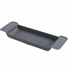 Wonderlife Retractable Bathtub Storage Rack Bathroom Drain Shelf Rectangular for Wine Glass Book Toys Kitchen Storage Racks
