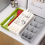 Stretchable Kitchen Cutlery Storage Block Holder Kitchen Organizer Container Spoon Fork Storage Separation Drawer Storage 5