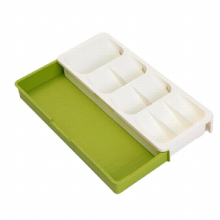Stretchable Kitchen Cutlery Storage Block Holder Kitchen Organizer Container Spoon Fork Storage Separation Drawer Storage