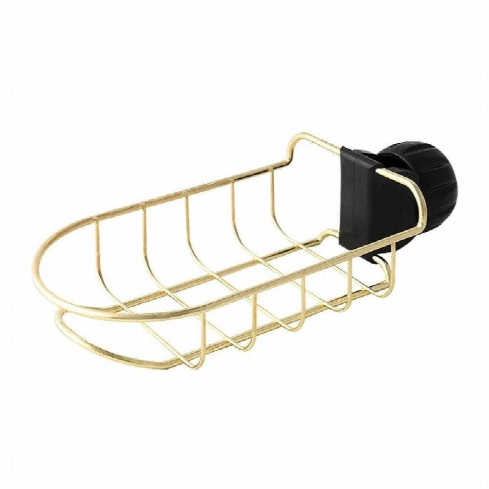 Kitchen Faucet Metal Drain Shelf Sponge Dishes Rag Finishing Organizer Bathroom Clip-Type Soap Holder 885667401939