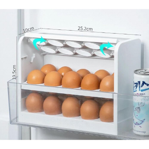 30 Grids Egg Storage Box Egg Tray Kitchen Eggs Organizer Storage Refrigerator Three Layers Fridge Egg Holder Food Container