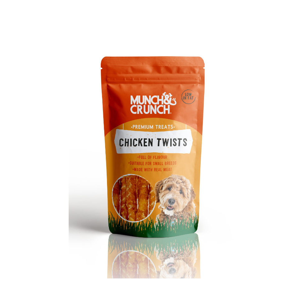 Munch & Crunch Chicken Twists 60g Premium Dog Treats Real Meat