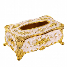 European gold/sliver acrylic tissue box dispenser for napkins ecoration box tissue napkin box for Home Decoration ZJH015