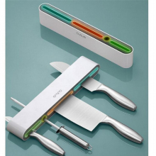 Kitchen Knift Storage Shelf Kitchen Storage Rack Wall Organizer Adhesive Board Hanging Removal Box Holder Hook Home Tools