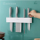 Kitchen Knift Storage Shelf Kitchen Storage Rack Wall Organizer Adhesive Board Hanging Removal Box Holder Hook Home Tools 2
