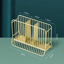 Metal Golden Cutlery Rack Kitchen Countertop Drainer Utensil Holder Spoon Knives Fork Storage Organizer Accessories Container