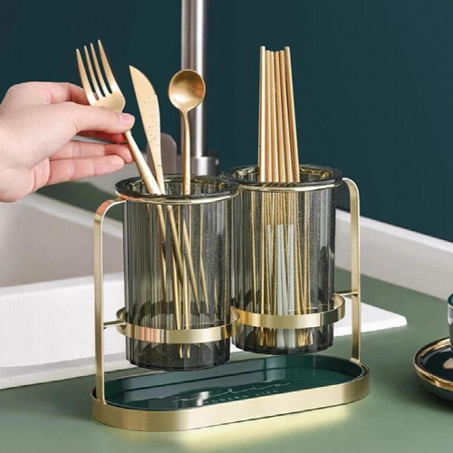 Cutlery Storage Holder Plastic Drainer Drying Rack Easy To Clean Tableware Table Spoon Fork Container Kitchen Tool 2
