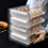 Refrigerator Egg Storage Box Double-Layer 32-Grid Stackable Storage Container Egg Drawer Type Organizer Kitchen Accessories 4