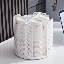 Rotating Paper Cup Dispenser Paper Coffee Cup Organizer Dispenser One-off Cup Storage Rack for Coffee Shop Restaurant Bar Hotel