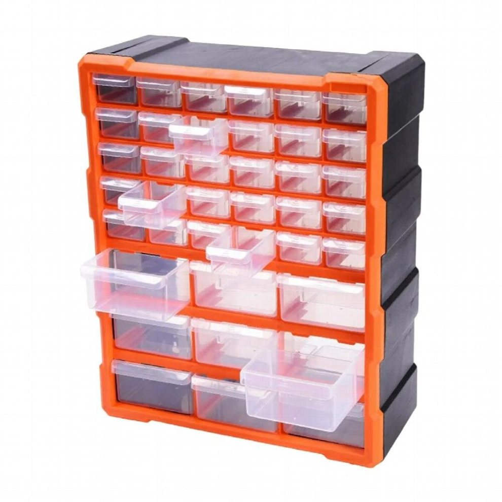 Component Box Classification Toolbox ,39 Compartment Organizer Wall Mounting Stackable Clear Drawers Versatile Supplies 885667476753