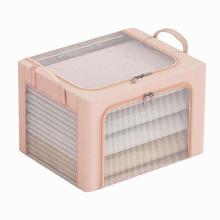 Multipurpose Large Storage Box Zipper Cover Window Folding Organizer Bedroom Shelf Wardrobe Cloth Toy Foldable Box For Objects