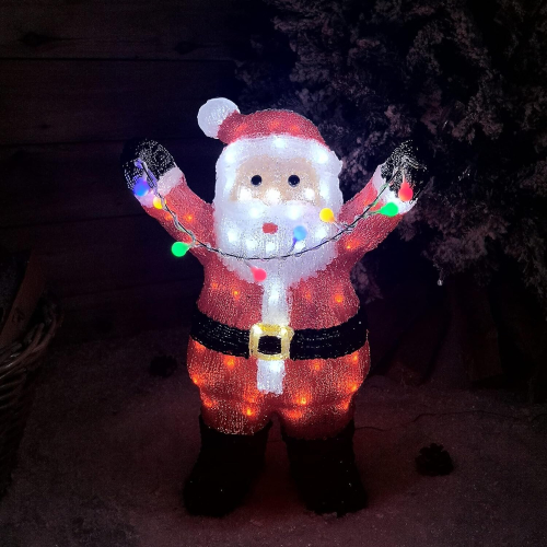 Garden Store Direct Garden Store Direct Acrylic Santa Holding Lights