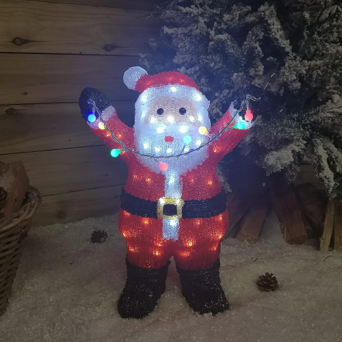 Garden Store Direct Garden Store Direct Acrylic Santa Holding Lights 1