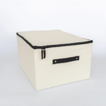 Nonwoven Clothes Storage Box With Zipper Foldable Home Organizer For Fabric Finishing Box Large Quilt Toy Storage Box