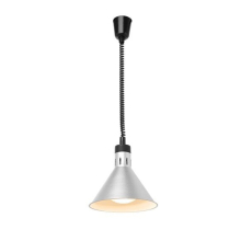 Lámpara de calentamiento de alimentos - colgante cónica plateada 250W