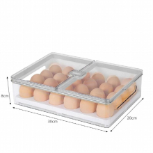 Kitchen Transparent Egg Box with Lid Refrigerator Fresh-keeping Storage Box Household PET Egg Rack Freezer Seal Bins Organizer