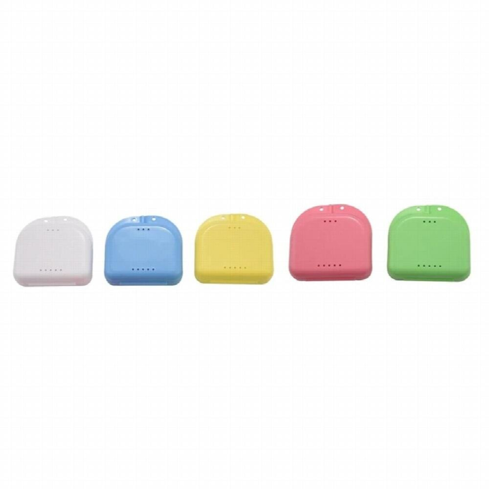 Multicoloured Retainer Case 30Pcs Mouth Guard Case Orthodontic Retainer Box Denture Storage Container