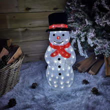 Garden Store Direct 52.5cm Acrylic Light up Snowman in Top Hat