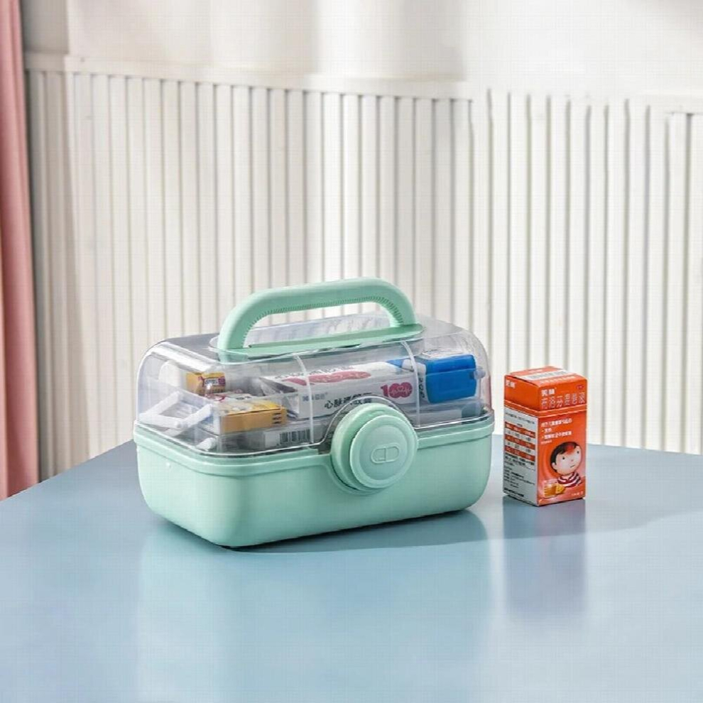 Multicoloured Large Capacity Family Medicine Organizer Box Portable First Aid Kit Medicine Storage Container Family Emergency Kit Box