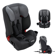 FableKids NALA i-Size Car Seat with Isofix - 76-150 cm, 3-Point Harness, 8-Way Headrest, Cup Holder - Grey