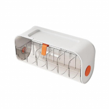 Wall Mounted Underwear Panties Storage Box Detachable Bulkhead Transparent Wardrobe Storage Box Dustproof Save Space