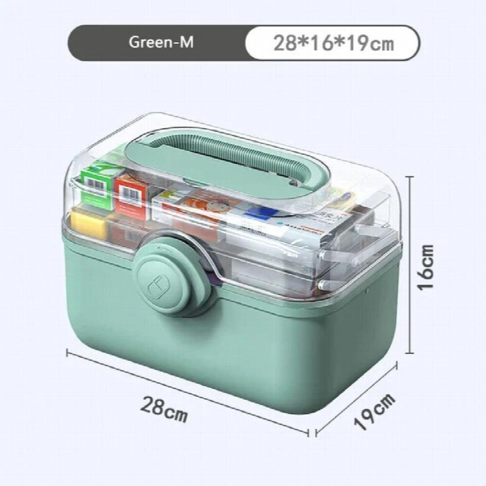 Multicoloured Large Capacity Family Medicine Organizer Box Portable First Aid Kit Medicine Storage Container Family Emergency Kit Box