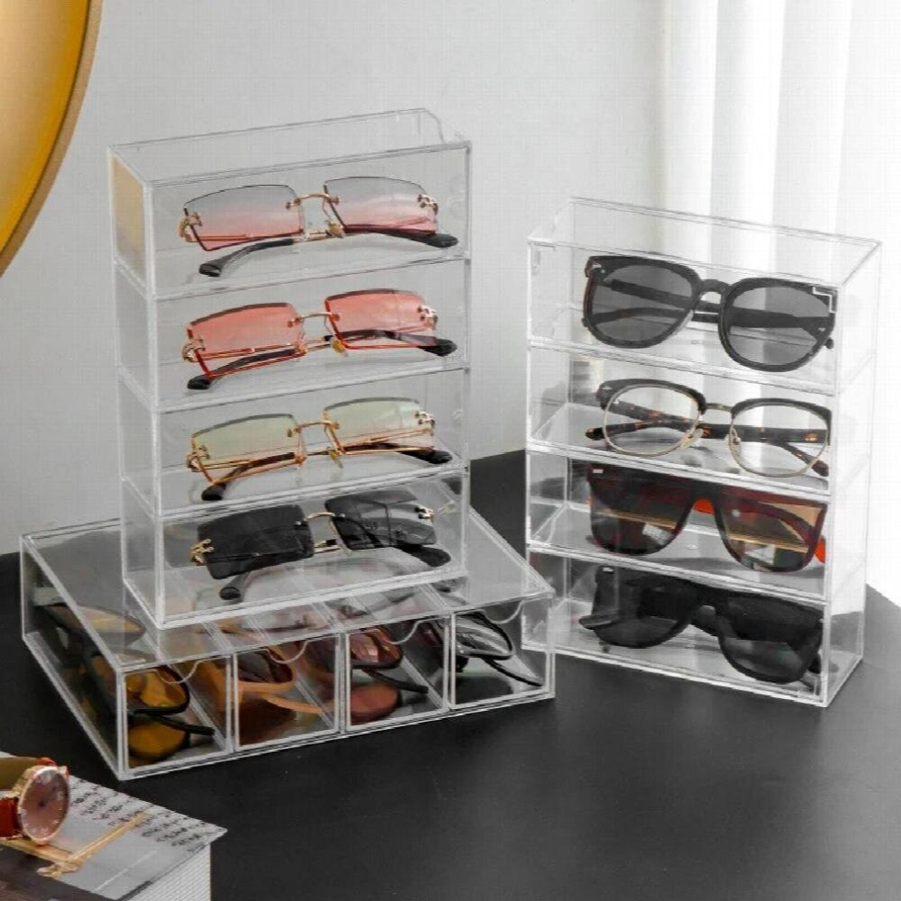 Multicoloured Sunglasses Storage Box Organizer Glasses Display Case Stand Holder Eyewear Eyeglasses Box Cosmetic Desktop Stationery Organizer