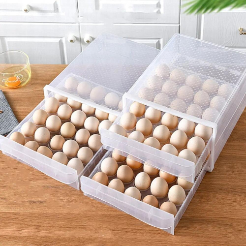 Egg Storage Box Kitchen Fridge Organizer Drawer Organisers Food Container Multifunction Refrigerator Shelf Rack Bins 2