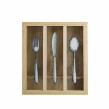 Cutlery Box Utensil Wooden Storage Silverware Holder Organizer Tray Flatware Drawer Countertop Case Kitchenchestholders