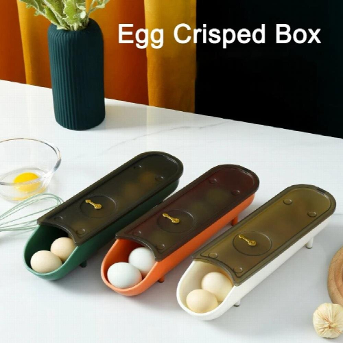 2/3 Pack Automatic Rolling Egg Organizer Kitchen Refrigerator Fresh Food Storage Box Space Saver Household Kitchen Accessories 2