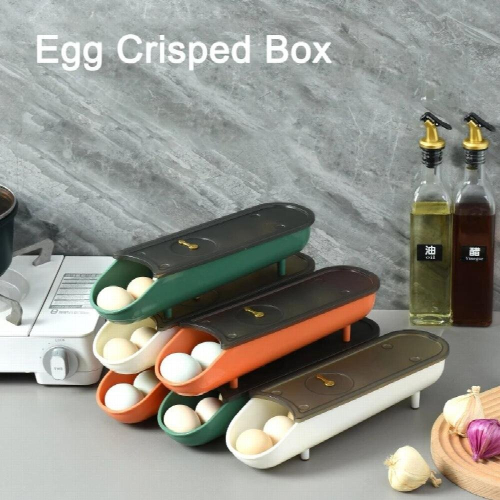 2/3 Pack Automatic Rolling Egg Organizer Kitchen Refrigerator Fresh Food Storage Box Space Saver Household Kitchen Accessories 1
