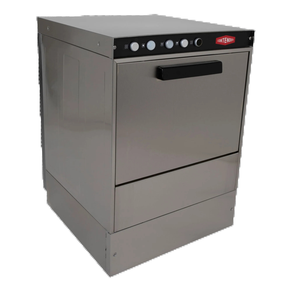 Contender 500mm Basket Dishwasher and Glasswasher With Drain Pump. 5kW