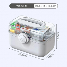 Portable First Aid Kit Storage Box Big Capacity Family Emergency Kit Box Organizer with Handle Medicine Chest Storage Box