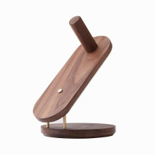Useful Hair Dryer Cradle Brown Easy Installation Vertical Solid Wood Hair Dryer Cradle Stand Hair Dryer Rack Waterproof