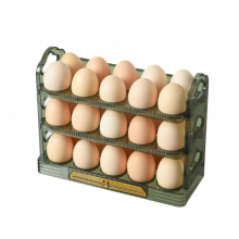High 30 Grids Egg Container Large Capacity 3 Tiers Rotating Fridge Egg Crisper Space Savinghome Kitchen Eggs Holder
