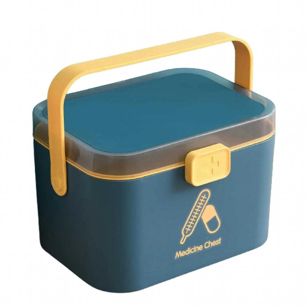 First Aid Clear Container Bin Medicine Storage Box Double Layers Family Safety Emergency Medicine Storage Box For Home Travel