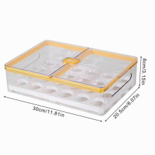 24-slot Egg Storage Box For Refrigerator Egg Storage Container With Ventilation Hole Storage Drawer For Store Eggs Small Fruits