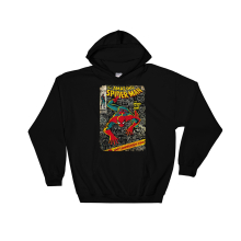 (Medium, Black) The Amazing Spider-Man Vintage Poster Black Men Women Unisex Hooded Sweatshirt Hoodie