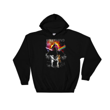 (X-Large, Black) Pink Floyd Poster Black Men Women Unisex Hooded Sweatshirt Hoodie