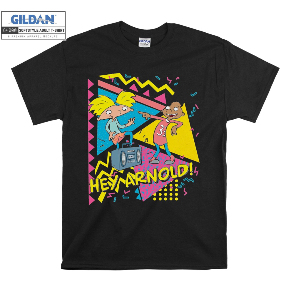 (X-Large, Black) Hey Arnold Poster Men Women Unisex Top T Shirt T-Shirt Tshirt